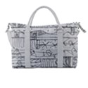 Black And White Hand Drawn Doodles Abstract Pattern Bk Carry-on Travel Shoulder Bag View1