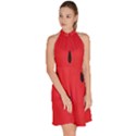 Watermelon Pillow Fluffy Sleeveless Halter Neck A-Line Dress View3