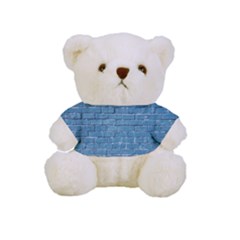 White And Blue Brick Wall Full Print Cuddly Teddy Bear