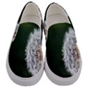 White Flower Men s Canvas Slip Ons View1
