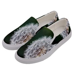 White Flower Men s Canvas Slip Ons