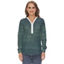 Wooden Wall Zip Up Long Sleeve Blouse View1
