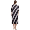 Yellow Regal Filagree Pattern Women s Cotton 3/4 Sleeve Nightgown View4