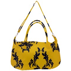 Yellow Regal Filagree Pattern Removable Strap Handbag