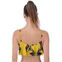 Yellow Regal Filagree Pattern Frill Bikini Top View2
