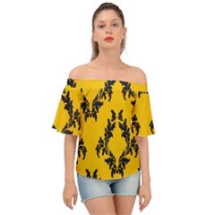 Zebra Zebra Pattern Zebra Fur Zebra Print Strip Off Shoulder Short Sleeve Top