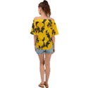 Zebra Zebra Pattern Zebra Fur Zebra Print Strip Off Shoulder Short Sleeve Top View2