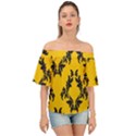 Zebra Zebra Pattern Zebra Fur Zebra Print Strip Off Shoulder Short Sleeve Top View1