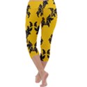 Yellow Regal Filagree Pattern Capri Yoga Leggings View4
