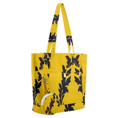 Yellow Regal Filagree Pattern Everyday Shoulder Bag With Pouch Bag