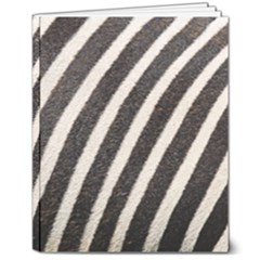 Zebra Zebra Pattern Zebra Fur Zebra Print Strip 8  X 10  Softcover Notebook
