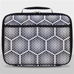 Halftone Tech Hexagons Seamless Pattern Full Print Lunch Bag