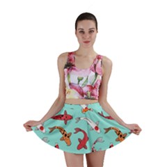 Pattern With Koi Fishes Mini Skirt