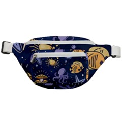 Marine Seamless Pattern Thin Line Memphis Style Fanny Pack