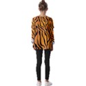 Tiger Skin Pattern Kids  V Neck Casual Top View2