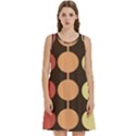 Pattern Circle Retro Design Round Neck Sleeve Casual Dress With Pockets View1