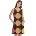 Pattern Circle Retro Design Round Neck Sleeve Casual Dress With Pockets View2