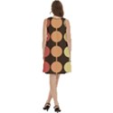 Pattern Circle Retro Design Round Neck Sleeve Casual Dress With Pockets View4