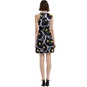 Cat Pattern Pet Drawing Eyes Cocktail Party Halter Sleeveless Dress With Pockets View4