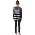 Wave Pattern Wavy Halftone Kids  V Neck Casual Top View2