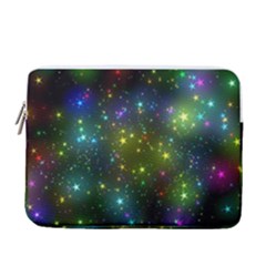 Stars Coloured Lights Background 13  Vertical Laptop Sleeve Case With Pocket