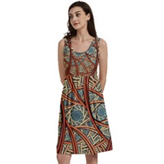One Church Window Apophysis Art Fractal Classic Skater Dress