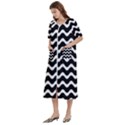 Wave-black White Women s Cotton Short Sleeve Nightgown View2