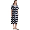 Wave-black White Women s Cotton Short Sleeve Nightgown View3
