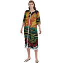 Grateful Steal Your Face Deadhead Hippie Logo Symbol Women s Cotton 3/4 Sleeve Nightgown View1