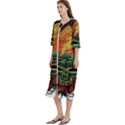 Grateful Steal Your Face Deadhead Hippie Logo Symbol Women s Cotton 3/4 Sleeve Nightgown View2