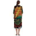 Grateful Steal Your Face Deadhead Hippie Logo Symbol Women s Cotton 3/4 Sleeve Nightgown View4