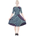 Converge Diverge Mingle Mix Divide Quarter Sleeve A-Line Dress With Pockets View2