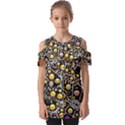 Mental Emojis Emoticons Icons Fold Over Open Sleeve Top View1