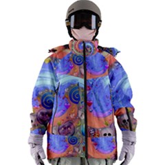Swirl Vortex Emoji Cyclone Motion Women s Zip Ski And Snowboard Waterproof Breathable Jacket
