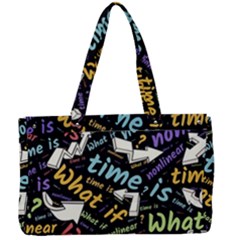Time Nonlinear Curved Linear Canvas Work Bag