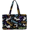 Time Nonlinear Curved Linear Canvas Work Bag View1