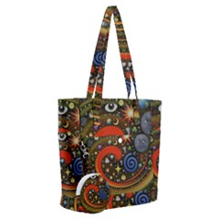 Swirl Vortex Emoji Cyclone Motion Art Everyday Shoulder Bag With Pouch Bag