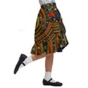 Swirl Vortex Emoji Cyclone Motion Art Kids  Ruffle Flared Wrap Midi Skirt View3