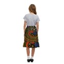 Swirl Vortex Emoji Cyclone Motion Art Kids  Ruffle Flared Wrap Midi Skirt View4