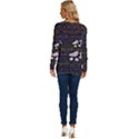 Footprints Path Mystery Unknown Long Sleeve Crew Neck Pullover Top View4