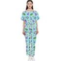 Sea Ocean Sealife Turtle Jellyfish Batwing Lightweight Chiffon Jumpsuit View1
