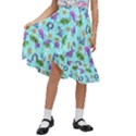 Sea Ocean Sealife Turtle Jellyfish Kids  Ruffle Flared Wrap Midi Skirt View1