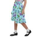 Sea Ocean Sealife Turtle Jellyfish Kids  Ruffle Flared Wrap Midi Skirt View2