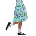 Sea Ocean Sealife Turtle Jellyfish Kids  Ruffle Flared Wrap Midi Skirt View3