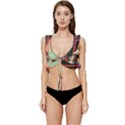 Backgrounds Multi Colored Abstract Low Cut Ruffle Edge Bikini Top View1