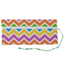Chevron Pattern Design Texture Roll Up Canvas Pencil Holder (S) View2