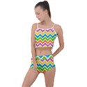 Chevron Pattern Design Texture Summer Cropped Co-Ord Set View1