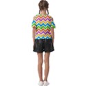 Chevron Pattern Design Texture Kids  Butterfly Cutout T-Shirt View2