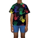 Handprints Hand Print Colourful Kids  Short Sleeve Swimwear View1