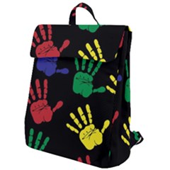 Handprints Hand Print Colourful Flap Top Backpack